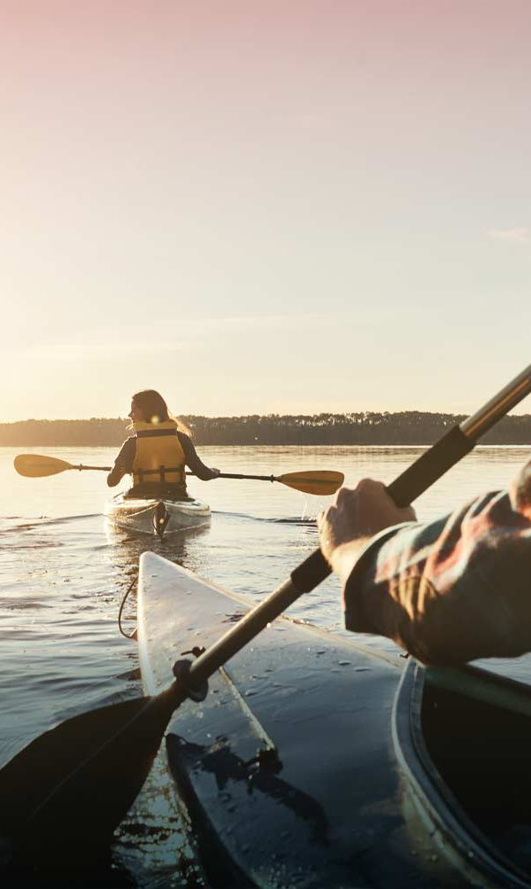 Morning kayakers